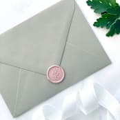 "Delicate Flower Wax Seal in Blush Pack of 10" - Wax Seals in pink by Abby Choi