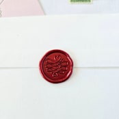 "Heart Flourish- Customizable Color- Set of 25 Hand-crafted Wax Seals" - Wax Seals in multicolor by Inkspiringletters