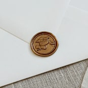 "Antique gold graduation wax seal stickers |Set of 10" - Wax Seals in bronze by Maria Ferrer G.