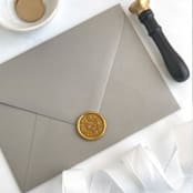 "Daisies in Traditional Gold Pack of 10" - Wax Seals in gold by Abby Choi