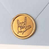 "I Love You Sign- Customizable Color- Set of 25 Hand-crafted Wax Seals" - Wax Seals in multicolor by Inkspiringletters