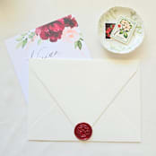 "Wreath - Customizable Color- Set of 25 Hand-crafted Wax Seals" - Wax Seals in red by Inkspiringletters