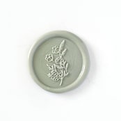"Delicate Flower Wax Seal in Thyme Pack of 10" - Wax Seals in green by Abby Choi