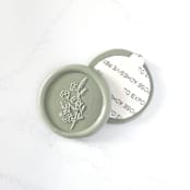 "Delicate Flower Wax Seal in Thyme Pack of 10" - Wax Seals in green by Abby Choi