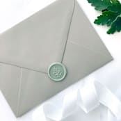 "Delicate Flower Wax Seal in Thyme Pack of 10" - Wax Seals in green by Abby Choi