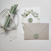"Customizable Color Monstera Self-Adhesive Wax Seals, Set of 5" - Wax Seals in green by MC silverlinings