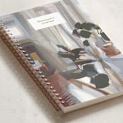 "Morning, Sleepyhead" - Notebook in Cool Grey by Khara Ledonne - Binding Detail