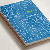 "Embrace the Process" - Notebook in Ocean by Wendy Sumida - Binding Detail