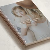 "Modern Notes" - Notebook in Snow by Hudson meet Rose - Binding Detail