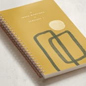 "Inner Workings" - Notebook in Mustard by Adelyn T. - Binding Detail