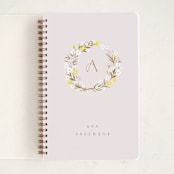"Floral Monogram" - Notebook in Blush by Ana Sharpe - Front