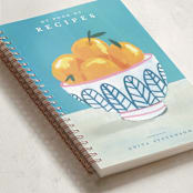 "Bowl of Fruit" - Notebook in Mint by Teju Reval - Binding Detail