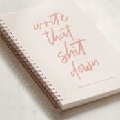 "write it down" - Notebook in Blush by JoAnn Jinks - Binding Detail