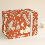 "funny silhouettes" - Wrapping Paper in Scarlet by Anastasia Makarova - Front