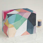 "Kaleidoscope No.1" - Wrapping Paper in Cerise by Hooray Creative - Front
