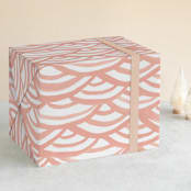 "Watercolor Bunting" - Wrapping Paper in Salmon by Liz Conley - Front
