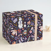 "favorite winter things" - Wrapping Paper in White by Anastasia Makarova - Front