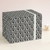 "Graphic Florals 2" - Wrapping Paper in Onyx by Iveta Angelova - Front