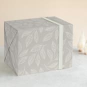 "Flowing Leaves" - Wrapping Paper in Fog by Brandy Folse - Front