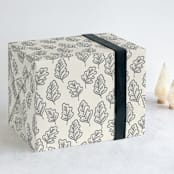 "Sketched Oak" - Wrapping Paper in Cream by Katharine Watson - Front