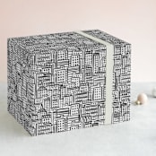 "City" - Wrapping Paper in Noir by Snow and Ivy - Front