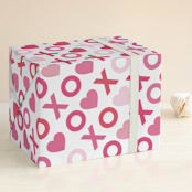 "Hugs & Kisses" - Wrapping Paper in Candy by Maria Alou - Front