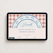 "Classic Brunch" - Online Birthday Invitations in Bluebell by Olivia Raufman - Desktop layout