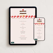 "Birthday Cake" - Online Birthday Invitations in Red Checker by Maja Cunningham - Mobile + desktop layout