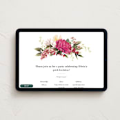 "Lush" - Online Birthday Invitations in Magenta by Susan Moyal - Desktop layout