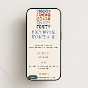 "F is for Forty" - Online Birthday Invitations in Eggshell by 2birdstone - Mobile layout