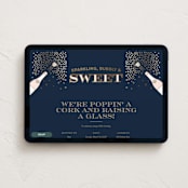 "Sparkling & Bubbly" - Online Birthday Invitations in Navy by Maddy Hague - Desktop layout