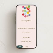 "Happy 50 to you" - Online Birthday Invitations in Coral by Pati Cascino - Mobile layout