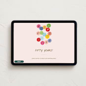 "Happy 50 to you" - Online Birthday Invitations in Coral by Pati Cascino - Desktop layout