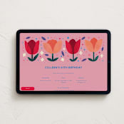 "Red and Orange Floral Birthday" - Online Birthday Invitations in Petal by Diana Branzan - Desktop layout
