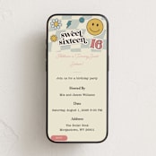 "Flower Child" - Online Birthday Invitations in Ocean by Sarah Hawkins Designs - Mobile layout