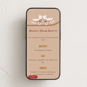 "Groovy Skates" - Online Birthday Invitations in Almond by jomolo - Mobile layout