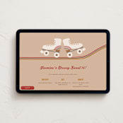 "Groovy Skates" - Online Birthday Invitations in Almond by jomolo - Desktop layout