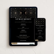 "You're so Art Deco" - Online Birthday Invitations in Midnight by Zani van Zyl - Mobile + desktop layout