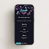 "Amplify" - Online Birthday Invitations in Night by Jelena Vuletic - Mobile layout
