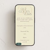 "Golden Years" - Online Anniversary Invitations in Almond by Morgan Kendall - Mobile layout