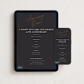 "Toast" - Online Anniversary Invitations in Sesame by Jennifer Lew - Mobile + desktop layout