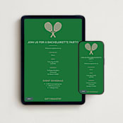 "Love All" - Online Bachelorette Party Invitations in Kelly by Jenna Holcomb - Mobile + desktop layout