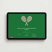 "Love All" - Online Bachelorette Party Invitations in Kelly by Jenna Holcomb - Desktop layout