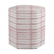 "Shibori lines" - Occasional Ottoman in Dusty Rose by Creo Study