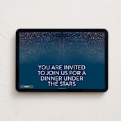 "Star Dust" - Online Dinner and Cocktail Party Invitations in Cobalt by Hooray Creative - Desktop layout