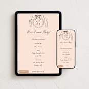 "Just Because" - Online Dinner and Cocktail Party Invitations in Petal by Jennifer Lew - Mobile + desktop layout