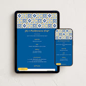 "Mediterranean Feast" - Online Dinner and Cocktail Party Invitations in Ocean by Zani van Zyl - Mobile + desktop layout