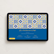 "Mediterranean Feast" - Online Dinner and Cocktail Party Invitations in Ocean by Zani van Zyl - Desktop layout