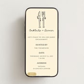 "Fork and Knife" - Online Engagement Party Invitations in Champagne by mo kelley - Mobile layout