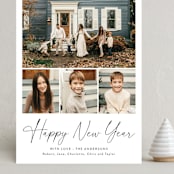 "natural handwriting" - Holiday Cards in Snow by Cass Loh - Front